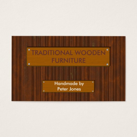 Wood 4 Wood Effect Business Cards (Front)