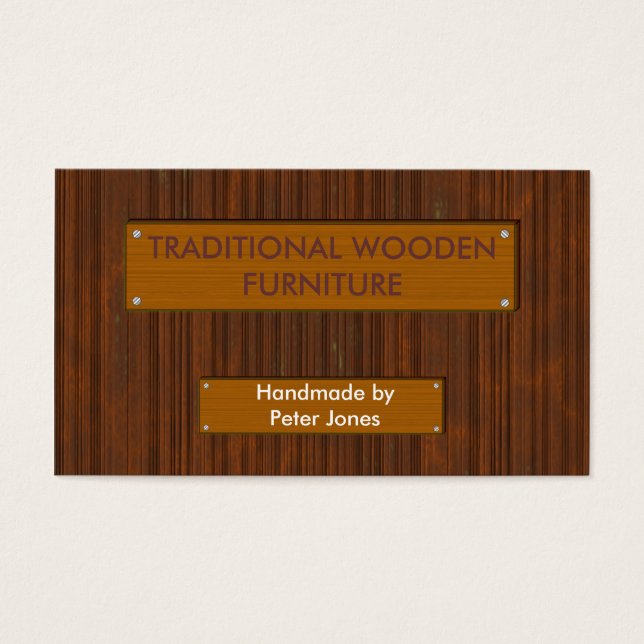 Wood 4 Wood Effect Business Cards (Front)