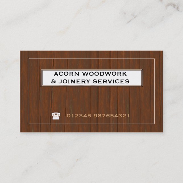 Wood (a) - Wood effect Business Cards (Front)