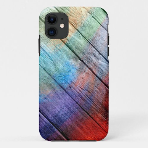 Wood Acrylic Painting 2 iPhone 11 Case