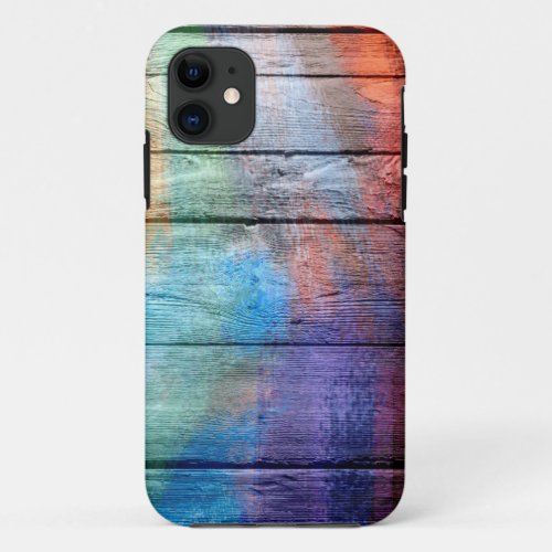 Wood Acrylic Painting iPhone 11 Case