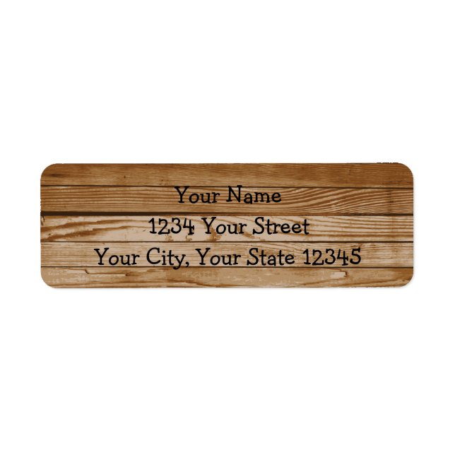 Wood Address Label (Front)