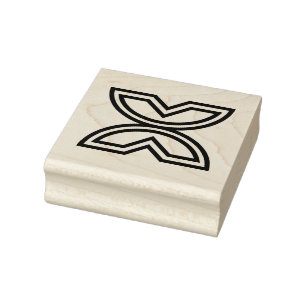 Wood Adinkra (Freedom) Rubber Stamp