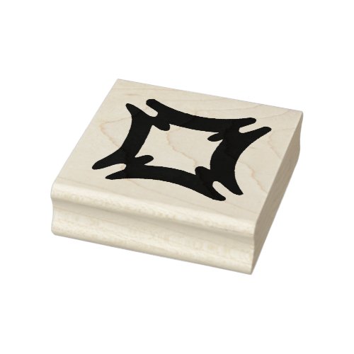 Wood Adinkra Security and Safety Rubber Stamp