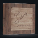 Wood and Birch Country Wedding Album 3 Ring Binder<br><div class="desc">This fun design, called Barn Wood and Birch Country Wedding, has a rustic barn wood background. There is a light birch wood pattern inset in the middle to set off your text. This is a wonderful wedding set for a country, western, outdoor, or rustic themed wedding. This set has invitations,...</div>