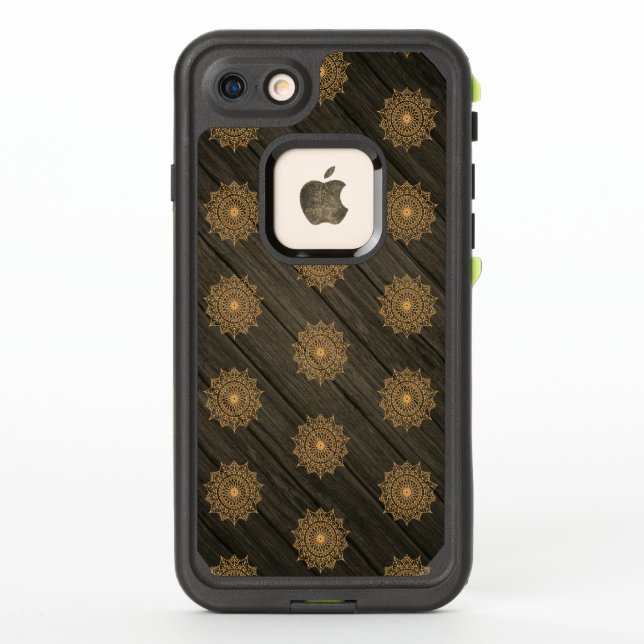 Wood and Fancy Pattern LifeProof iPhone Case (Back)