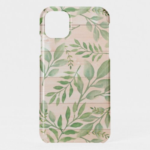 Wood And Green Leaves iPhone 11 Case