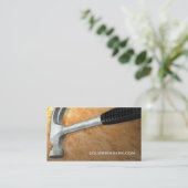 Wood and Hammer Business Card (Standing Front)