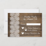 Wood And Lace Rsvp For A Rustic Wedding Invitation at Zazzle