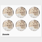Wood and Lace Rustic Bridal Shower Label (Sheet)