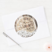 Wood and Lace Rustic Bridal Shower Label (Envelope)