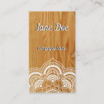 Wood And Mandala Business Card at Zazzle