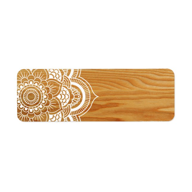 Wood and Mandala Label (Front)