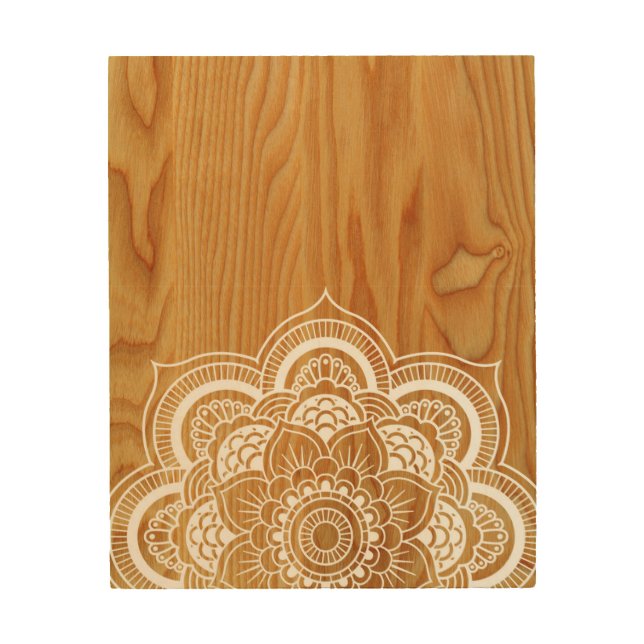 Wood and Mandala Wall Decor (Front)