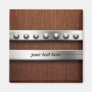 Wood and Metal Magnet