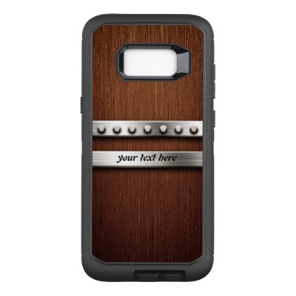 Wood and Metal OtterBox Defender Samsung Galaxy S8+ Case