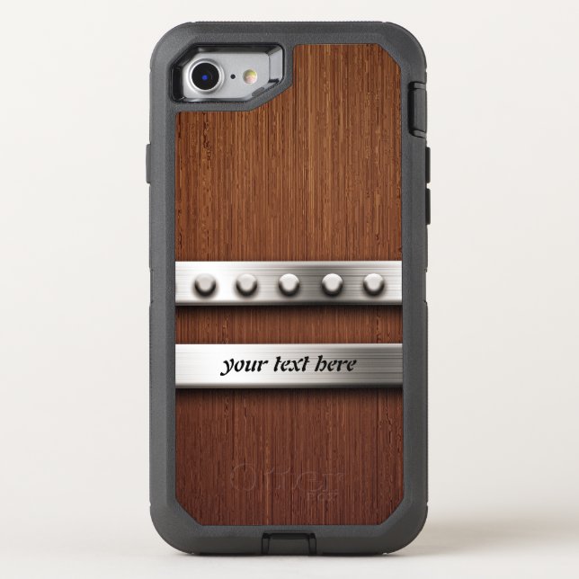 Wood and Metal Otterbox iPhone Case (Back)