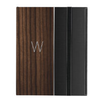 Wood and Metallic Look Monogrammed iPad Case