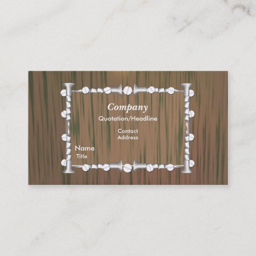 Wood and Nails - Business Business Card Templates