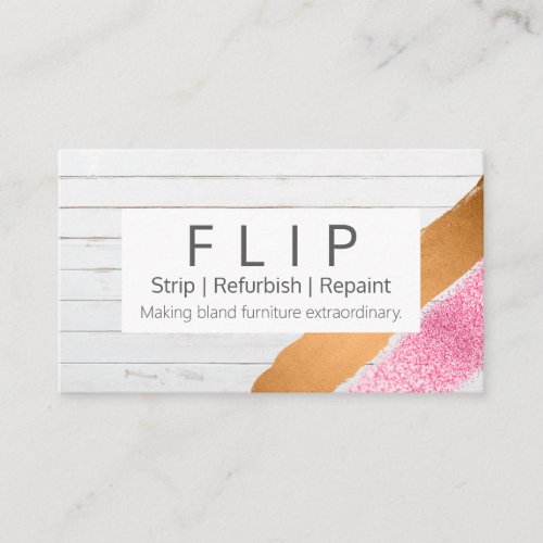 Wood And Paint Furniture Flipping Refurbishing Business Card