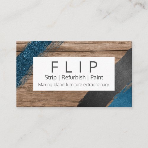 Wood And Paint Furniture Salvage Refurbishing Business Card