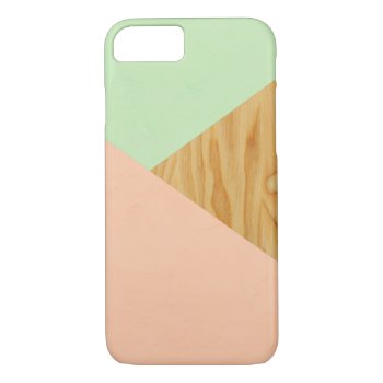 Wood And Pastel Abstract Pattern Iphone 8/7 Case by parisjetaimee at Zazzle