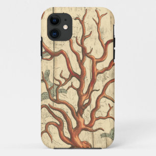 Wood and Small Coral iPhone 11 Case