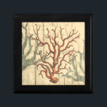 Wood and Small Coral Jewelry Box<br><div class="desc">Stayed relaxed with this beautiful piece of sealife art. This beautiful silhouette of these coral reef will look great on any product. Take the beach with you where ever you go! Enjoy nature's finest sea life.</div>