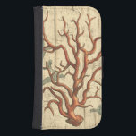 Wood and Small Coral Phone Wallet<br><div class="desc">Stayed relaxed with this beautiful piece of sealife art. This beautiful silhouette of these coral reef will look great on any product. Take the beach with you where ever you go! Enjoy nature's finest sea life.</div>