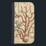 Wood and Small Coral Phone Wallet<br><div class="desc">Stayed relaxed with this beautiful piece of sealife art. This beautiful silhouette of these coral reef will look great on any product. Take the beach with you where ever you go! Enjoy nature's finest sea life.</div>