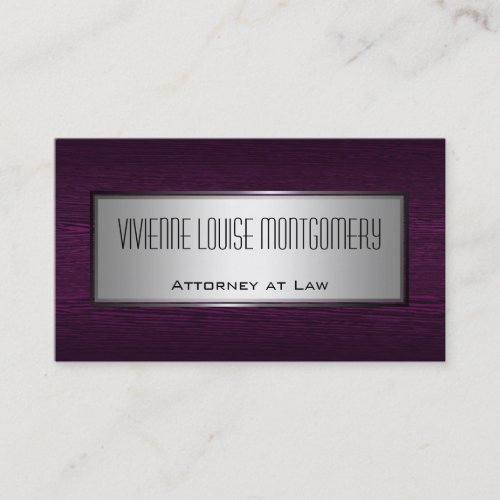 Wood and Steel Modern Professional Business Card