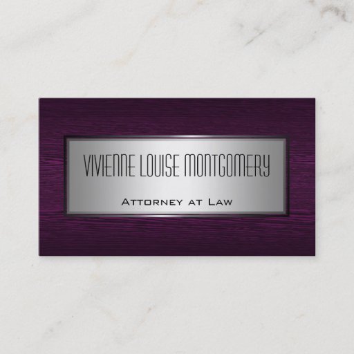 Customizable Wood and Steel Modern Professional Business Card