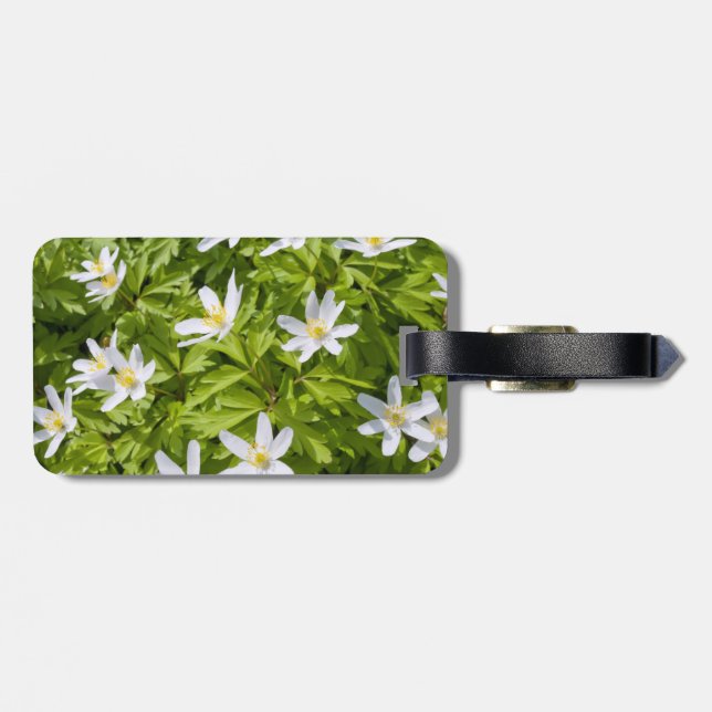 Wood Anemone Luggage Tag (Back Horizontal)