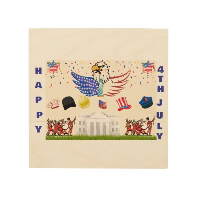 Wood Art-4th of July Wall Art (Front)