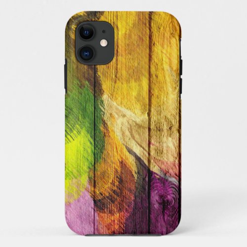 Wood Art Acrylic Painting iPhone 11 Case