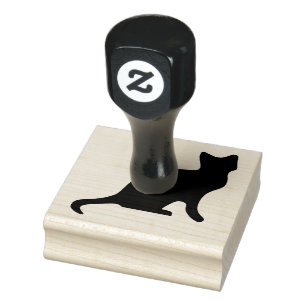 Wood Art Stamps/Cat Rubber Stamp