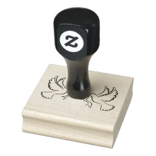Wood Art Stamps/Doves Rubber Stamp
