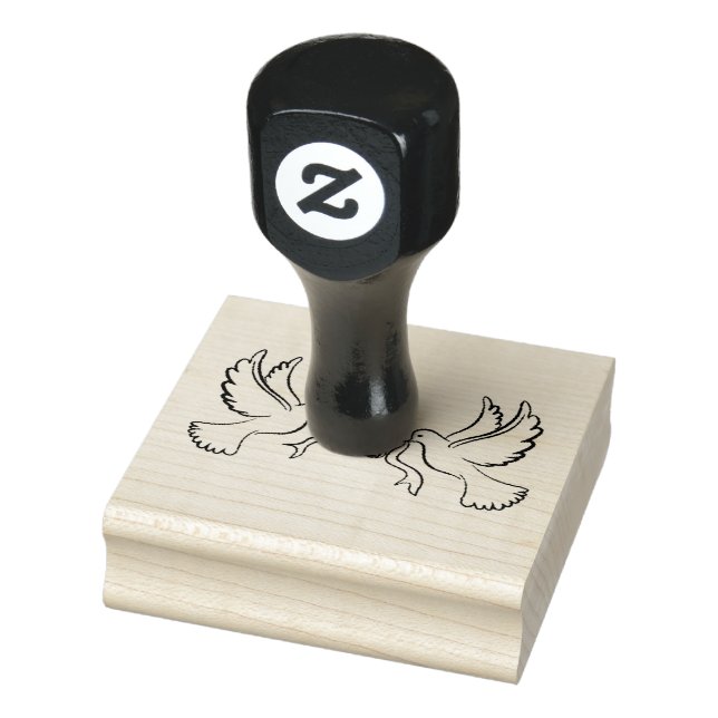 Wood Art Stamps/Doves Rubber Stamp (Stamp)