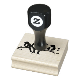 Wood Art Stamps/Love Birds Rubber Stamp