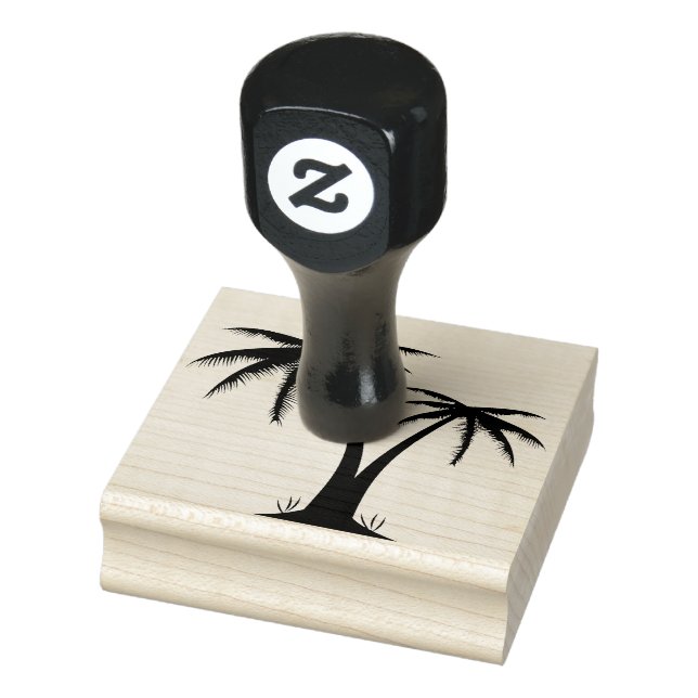 Wood Art Stamps/Palm Trees Rubber Stamp (Stamp)