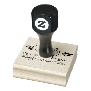 Wood Art Stamps/Quote Rubber Stamp