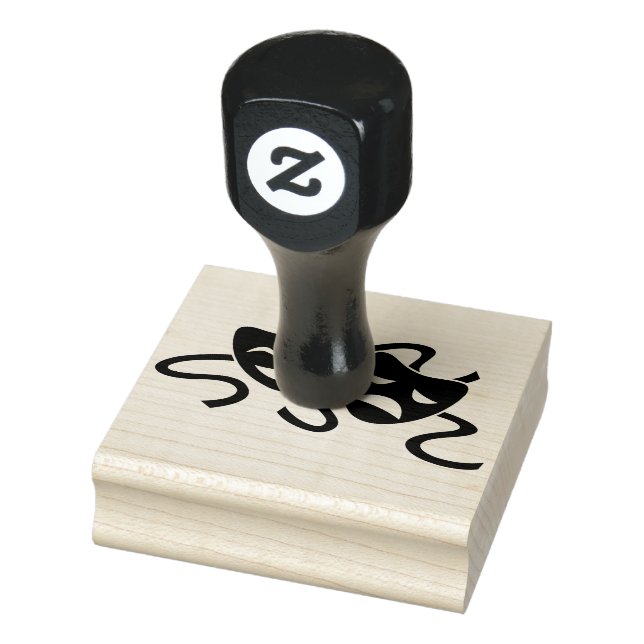 Wood Art Stamps/Theater Mask Rubber Stamp (Stamp)