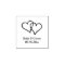 Wood art wedding stamp with interlocking hearts