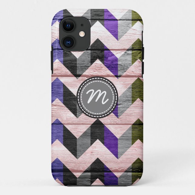 Wood aztec chevron zigzag pattern #2 Case-Mate iPhone case (Back)