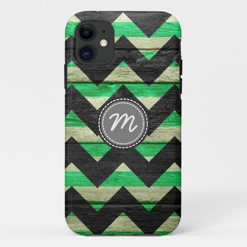 Wood aztec chevron zigzag pattern 6 iPhone 11 case