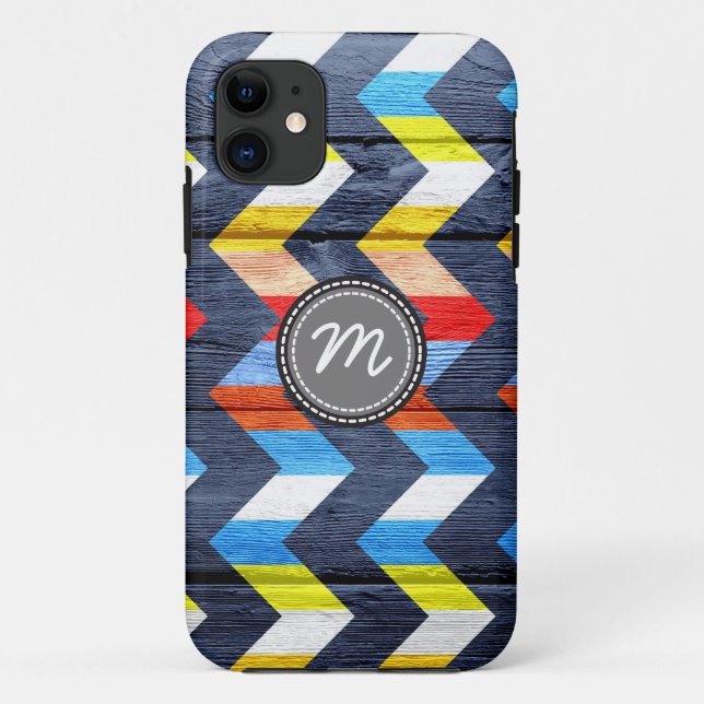 Wood aztec chevron zigzag pattern #8 Case-Mate iPhone case (Back)