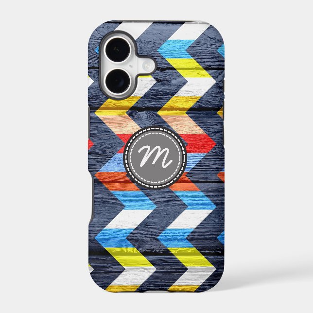 Wood aztec chevron zigzag pattern #8 iphone case (Back)