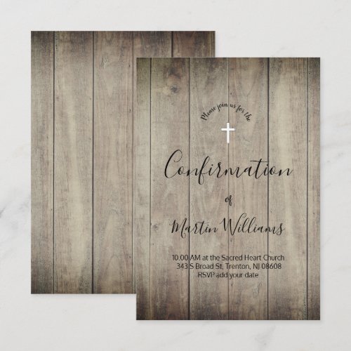 wood background Confirmation