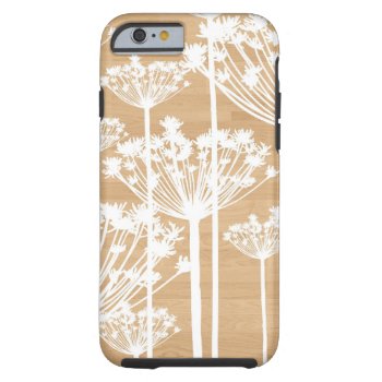 Wood Background Flowers Girly Floral Pattern Tough Iphone 6 Case by iBella at Zazzle