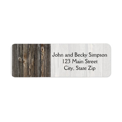 Wood Background Label